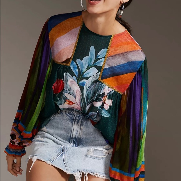 Bl-nk Miranda Peasant Blouse - Picture 3 of 10